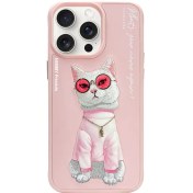 تصویر کاور Nimmy طرح Pink Cat گوشی iPhone 14ProMax 