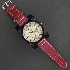 تصویر اسپرت مردانه کد(7115) بند قرمز/صفحه سفید/ شیشه رفلکس 