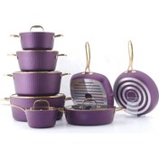 تصویر سرویس قابلمه گرانیتی ۱۴ پارچه آلما KZP 