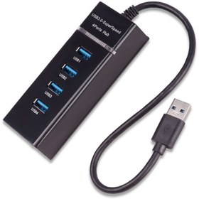 تصویر هاب 4 پورت USB 2.0 ( USB HUB ) دی نت کد کالا 1709 