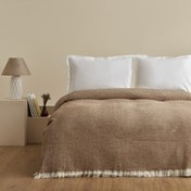 تصویر پتو ژاكارد Frey دوبل خاكي كاراجا هوم 9160 