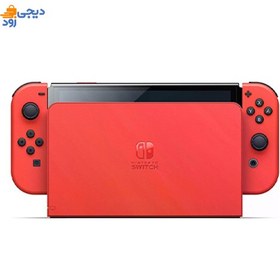 تصویر کنسول بازی نینتندو مدل Neon Blue and Neon Red Joy-Con OLED 