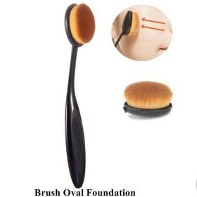 تصویر براش قاشقی آرایشی سایز بزرگ (براش مسواکی) Large size cosmetic spoon brush (toothbrush)