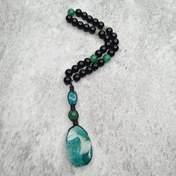 تصویر تسبیح محرم سنگ عقیق سبز 