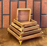 تصویر سینی پنج تیکه چوبی 