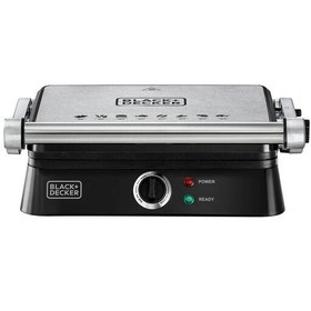 تصویر گریل بلک اند دکر مدل CG1400 Black+Decker 1400W Family Health Grill, Black/Silver