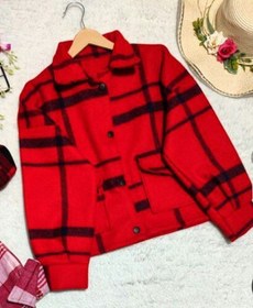 تصویر شکت پشمی چارخونه زنانه - چارخونه 