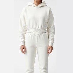 تصویر ست کراپ و شلوار جاگر توکرکی زمستانی 