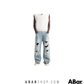ZARA EXTREME RIPPED FADED JEANS