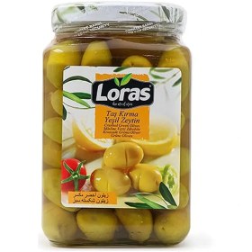 تصویر زیتون سبز شکسته لوراس 1500 گرمی Loras Broken green olives 1500 gr