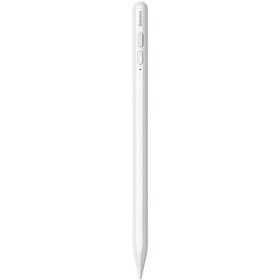 تصویر قلم لمسی بیسوس مدل BS-PS001 Wireless Version Baseus Smooth Writing Active Stylus (Wireless Version) White (Containing Universal Type-C 3A 0.3m USB Wire in White*1; Active Tip*1) SXBC000102