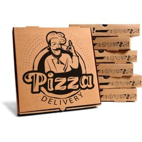 تصویر جعبه پیتزا 23 مقوای دوبلکس – تک رنگ 