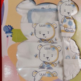 تصویر لباس نوزادی 19 تکه بیمارستانی مارک چیکو طرح خرس بامزه آبی سفید ( با ارسال رایگان به سراسرکشور ) 
