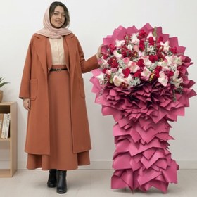 تصویر دسته گل ایستاده رز کد 512 