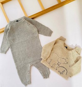 تصویر سرهمی بافت - ۶ ماه / طوسی 