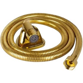 تصویر شلنگ توالت ریز بافت هک وان - طلایی 