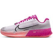 تصویر کفش تنیس نایک سری VAPOR 11 تکنولوژی AIR ZOOM رنگ سفید-نقره ای 