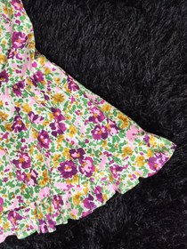 تصویر دامن چین دار گل گلی 