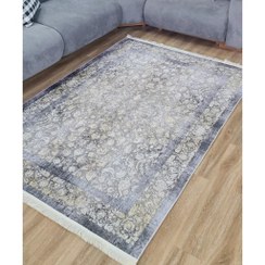 تصویر فرش چاپی مخمل طرح طوسی افشان (پس کرایه) - سایز: پادری 50 در 80 