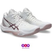 تصویر کفش والیبال اسیکس مدل Sky Elite 3 رنگ سفید صورتی 