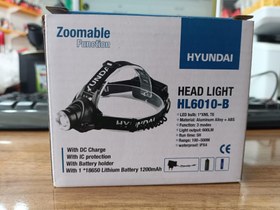 تصویر چراغ پیشانی شارژی هیوندای مدل HL6010-B ا HEAD LIGHT HEAD LIGHT