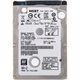 تصویر هارد اینترنال لپتاپ HGST 500GB وسترن دیجیتال با هد 2.5 اینچی مخصوص لپ تاپ و xbox , ps4 ps5 