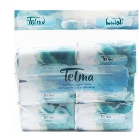 تصویر دستمال کاغذی 500 برگ ( 250 برگ دولا ) اقتصادی تلما Telma 500 (250*2 ply) facial tissu