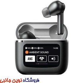 تصویر هندزفری بلوتوث دوگوش گرین لاین Green Lion TouchWave ANC GNTWVEANCBK دارای صفحه نمایش لمسی Green Lion TouchWave ANC LCD Touch Screen Earbuds