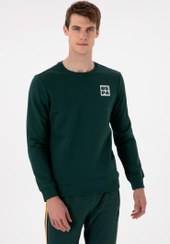 تصویر سویشرت مردانه سبز تیره یو اس پولو 