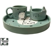 تصویر سرویس غذاخوری فانتزی سرامیکی پیشی 