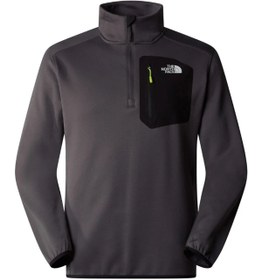 تصویر سویشرت مردانه اورجینال نورث فیس خاکستری The North Face NF0A897DWUO1 زیپ تاج مردانه ¼ 