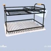 تصویر جاظرفی 2 طبقه آلومینیومی مشکی یونیک کد UN-2659 