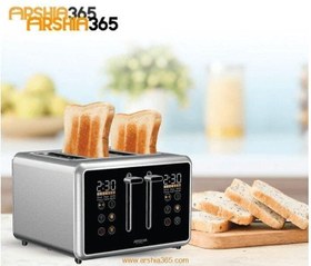 تصویر توستر نان عرشیا مدل 3072 Arshia Digital Bread Toaster Black - 2 Slot, 4 Slice, Baguette Control