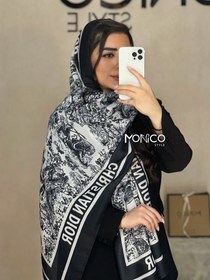 تصویر شال نخی DIOR مشکی کد2176 