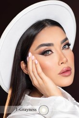 تصویر لنز رنگی روزانه رویال ویژن مدل Grayness شماره ۱ دور دار 
