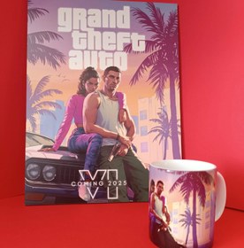 تصویر ماگ گیمینگ طرح gta vii 