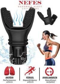 تصویر تمرین تنفس سیاه - دستگاه مقاومت تنفسی - تهویه و بهبود دهنده ریه Nefes Egzersiz Aleti Siyah- Solunum Direnç Cihazı- Kondisyon Ve Akciğer Geliştirici