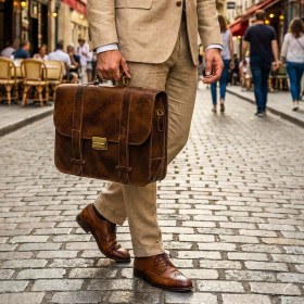 تصویر کیف اداری چرم کد58 