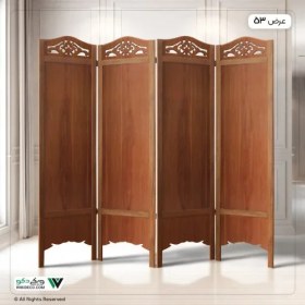 تصویر پاراوان ساده طرح کلاسیک رنگ گردو 