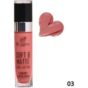 تصویر مای میکاپ رژ لب مایع مات بادوام شماره LL03 MY MAKEUP STORY SOFT & MATTE LONG LASTING