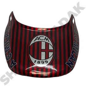 تصویر دمی عقب چاپی پرچم آث میلان موتور سیکلت هوندا Honda motorcycle rear tail printed with AC Milan flag