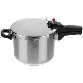 تصویر زودپز پارس استیل ۶ لیتری کف سه لایه با در پیرکس 