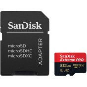 تصویر کارت حافظه MicroSD سن دیسک مدل Extreme PRO ظرفیت 512 گیگابایت 200MB/s SanDisk Extreme PRO 512GB Micro SDXC UHS-I U3 A2 V30 200MB/s Memory Card with Adapter