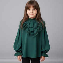 تصویر شومیز دخترانه سبز - سایز1 