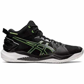 تصویر کتونی والیبال اسیکس ژل برست 26 مشکی سبز Asics Gel Burst 26 Black Green 