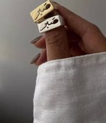 تصویر انگشتر استیل طلایی و نقره‌ای 