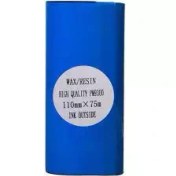 تصویر ریبون پرینتر لیبل زن مدل W ا Wax Resin 110mm x 75m Label Printer Ribbon Wax Resin 110mm x 75m Label Printer Ribbon