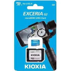 تصویر کارت حافظه میکرو کیوکسیا مدل EXCERIA G2 V30 U3 A1 100MB/s ظرفیت 64 گیگابایت 