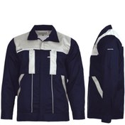 تصویر لباس کار صدرا (سورمه ای-استخوانی) 