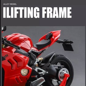 تصویر ماکت فلزی موتور DUCATI VS4 مقیاس 1/9 چراغدار ، همراه با جک کد M 9-8 